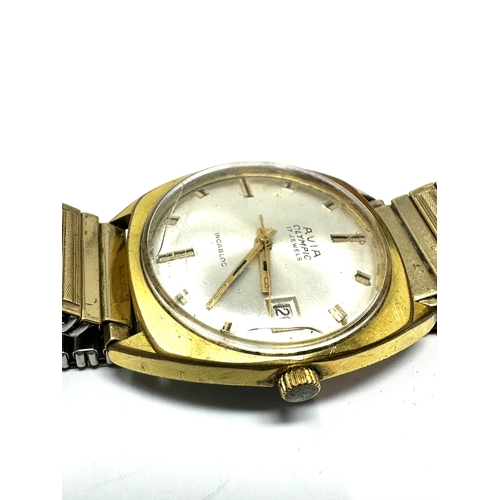 449 - Vintage Gents Avia Olympic wristwatch.the watch is ticking