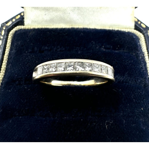 95 - 18ct gold diamond half eternity ring weight 3.4g