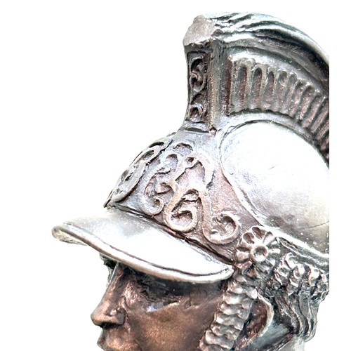 567 - Heredities cold cast bronze figure by Geenty, Cavalry piece, damage to helmet as seen images