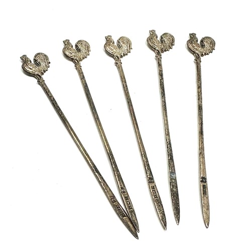 4 - 5 x .925 sterling novelty cocktail sticks