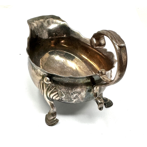 5 - 1767 Georgian silver gravy boat London silver hallmarks 124g