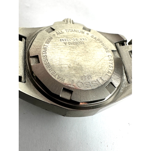 452 - Ladies Tissot 1853 prc 100 Titanium quartz wristwatch untested possibly needs new battery