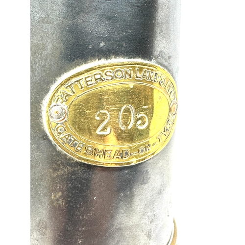 481 - Patterson Lamps Ltd Gateshead - on-tyne Miners Lamp No205