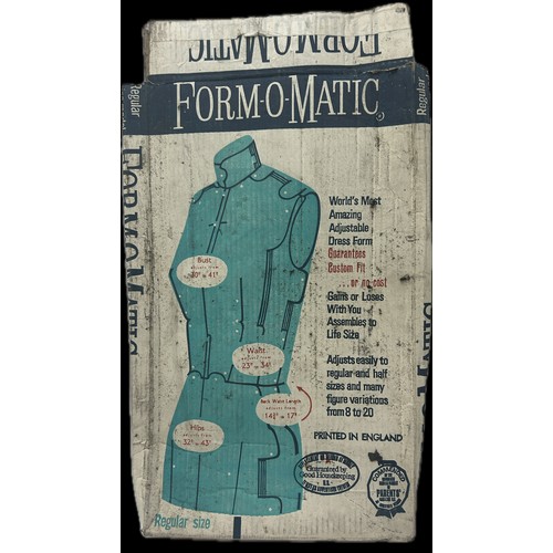 92 - Boxed vintage Form-O -Matic adjustable dress form regular size