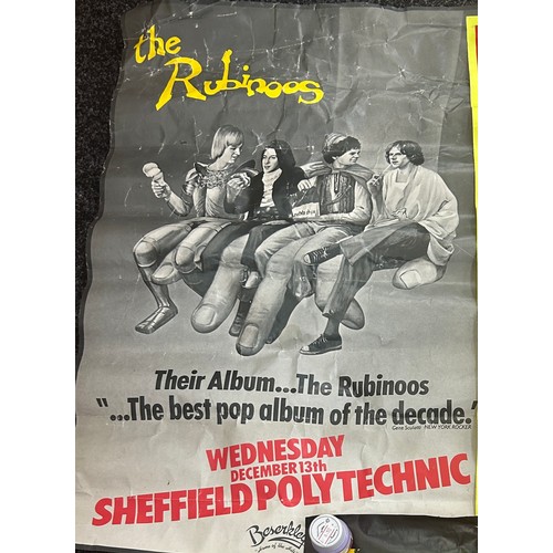 159 - Selection music and theatre posters to include venues  Sheffield city poly, all have been stored rol... 