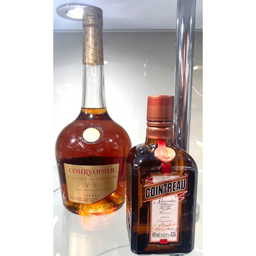 570 - 2 bottles of alcohol to include Courvoisier VS Cognac 1 litre bottle, Cointreau 35cl