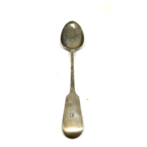 10 - Antique silver basting spoon measures approx 31cm weight 112g