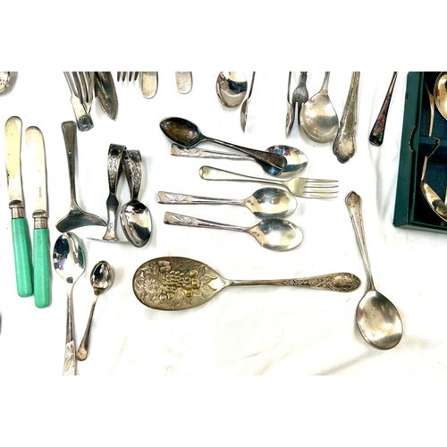 386 - Selection of silver plated cutlery, tanker etc