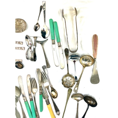 386 - Selection of silver plated cutlery, tanker etc