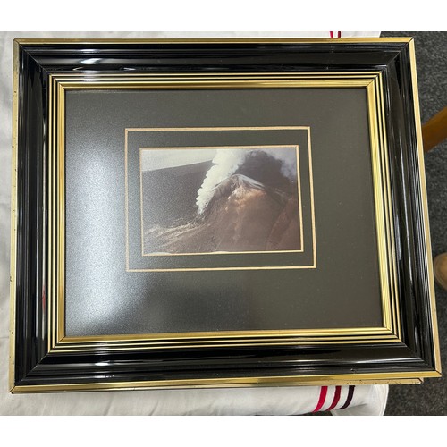 47 - 3 various pictures and a picture clock, largest frame measures approximately Height 13 inches, Width... 