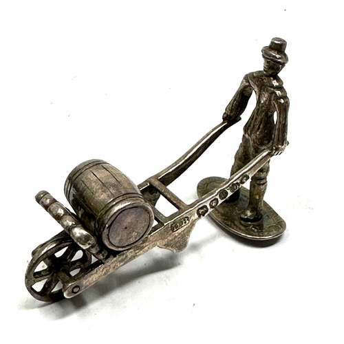 21 - Early 18th / 19th century Antique dutch silver miniature fig later Victorian import hallmark