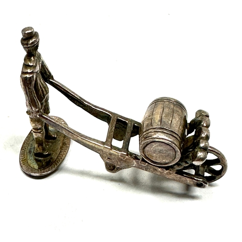 21 - Early 18th / 19th century Antique dutch silver miniature fig later Victorian import hallmark