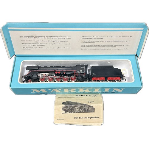 61 - Marklin 3 rail 3047 steam engine, smoke, lights, Marklin auto coupling, vintage 1960's in working or... 