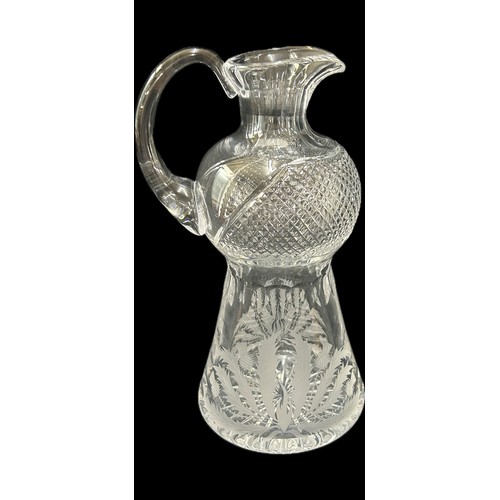 361 - Vintage Edinburgh thistle pattern crystal glass decanter with stopper in good overall condition