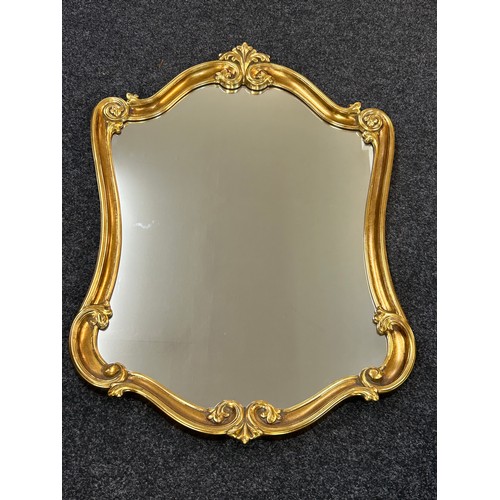 195 - Gilt framed wall mirror, approximate measurements Height 44 inches, Width 32 inches