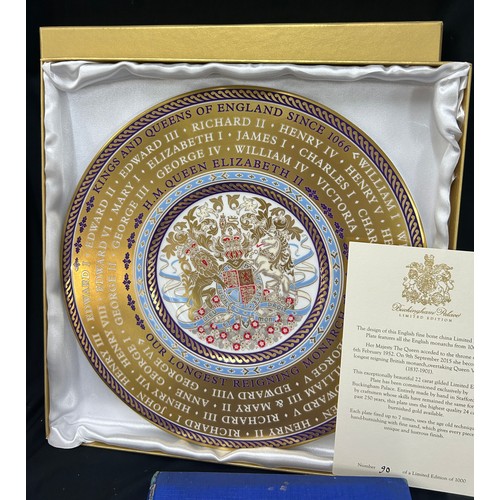 104 - Selection vintage royal commemorative collector plates,  limited edition piece, to include William t... 