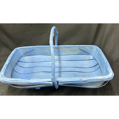 229 - 2 vintage painted trugs