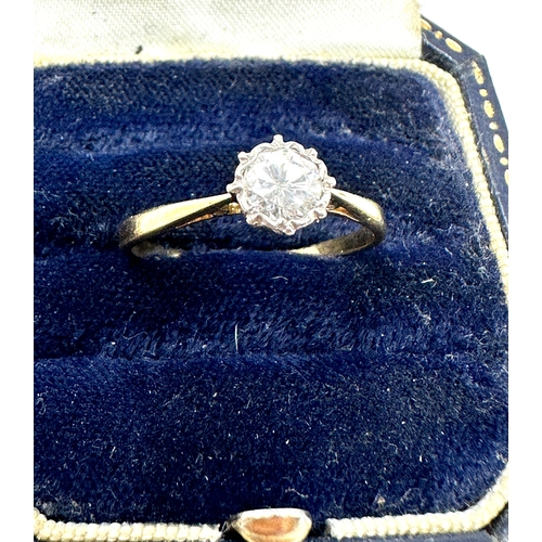 106 - 18ct gold diamond solitaire ring est .30ct diamond weight 2g