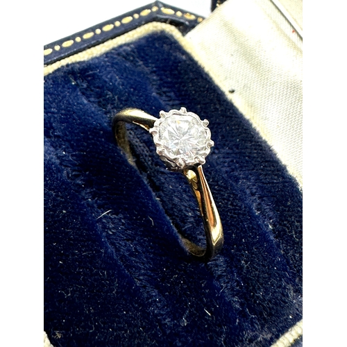 106 - 18ct gold diamond solitaire ring est .30ct diamond weight 2g