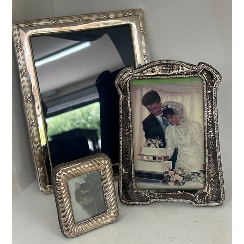 555 - 3 Hallmarked Silver Photo Frames