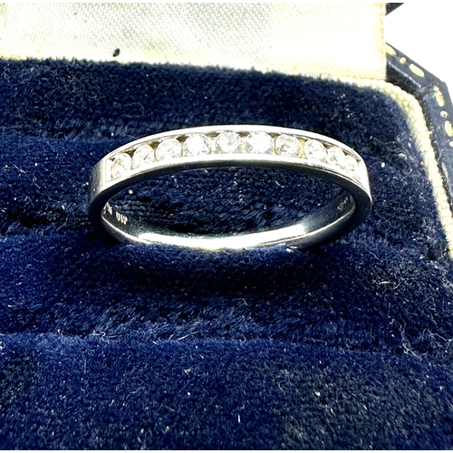 120 - 950 platinum diamond half eternity ring weight 3.8g