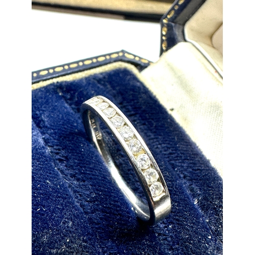 120 - 950 platinum diamond half eternity ring weight 3.8g