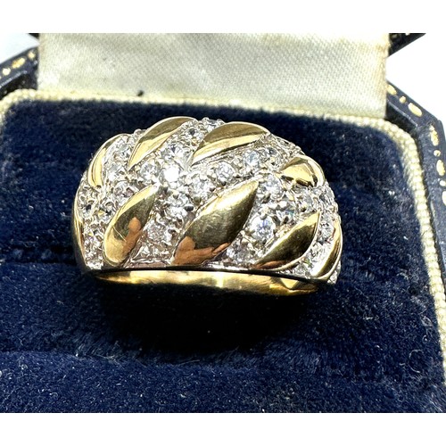 130 - 9ct gold diamond ring weight 5.5g