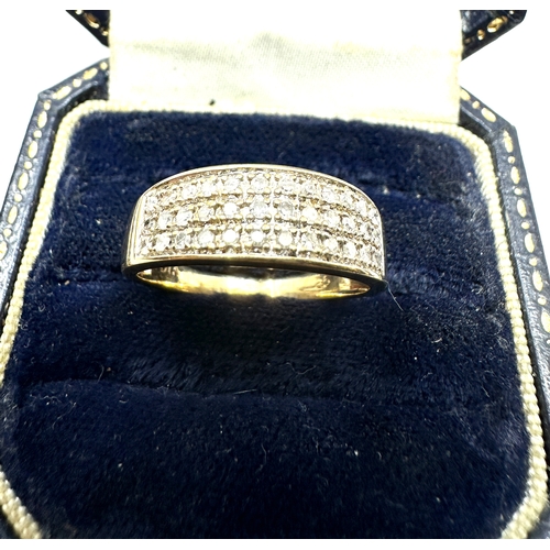 137 - 9ct gold diamond ring weight 2.6g