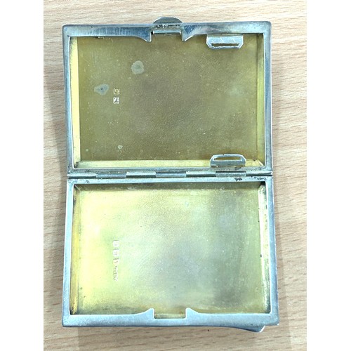 536 - Birmingham silver cigarette case, weight approximately