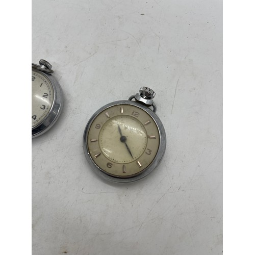 424 - Mens Vintage Smiths Services Pocket Watch Hand-Wind Working x 3