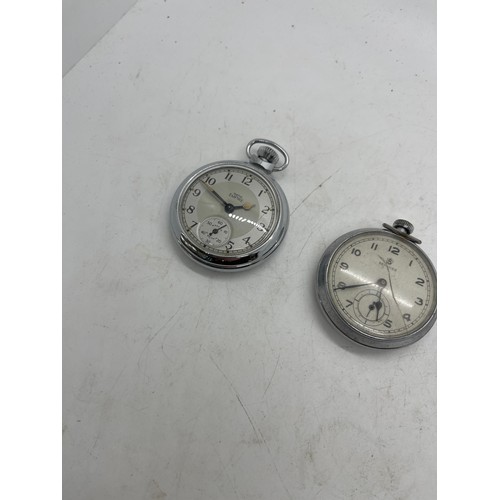 424 - Mens Vintage Smiths Services Pocket Watch Hand-Wind Working x 3