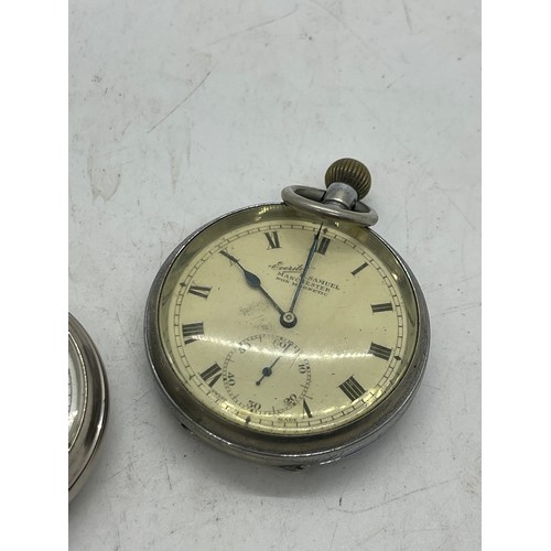 429 - Mens Vintage Everite Pocket Watch Hand-Wind Working x 2