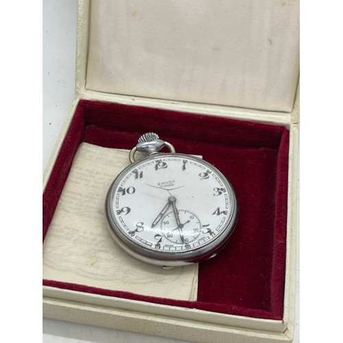 430 - Mens Vintage Envoy Pocket Watch Hand-Wind Working