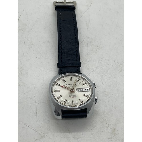 463 - Mens Vintage Le Cheminant Alarm Wristwatch Hand-Wind Working