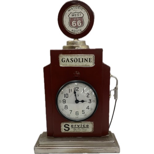 82 - Advertising Gasoline west 66 bed side clock