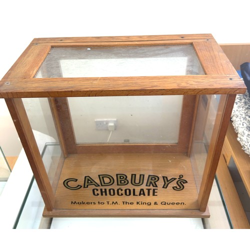 155 - Advertising cadburys display cabinet 17 inches tall 18 inches wide 10 inches depth