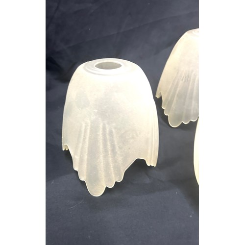 54 - Selection of 6 glass lamp shades 5.5 inches tall