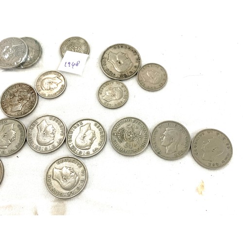 420 - Selection of half crowns and 2 shillings etc