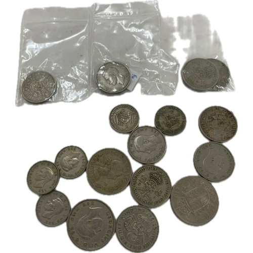 420 - Selection of half crowns and 2 shillings etc