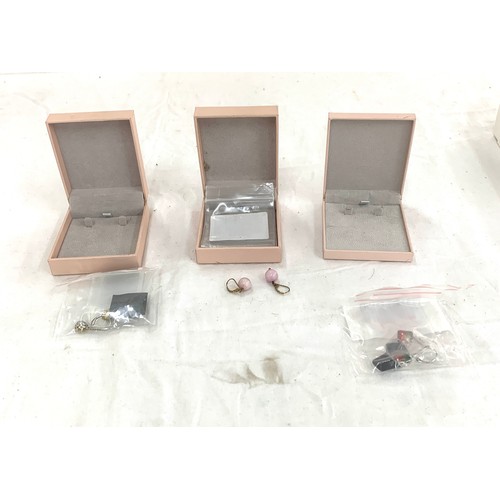 473 - Three Pairs of Boxed Diamonique earrings