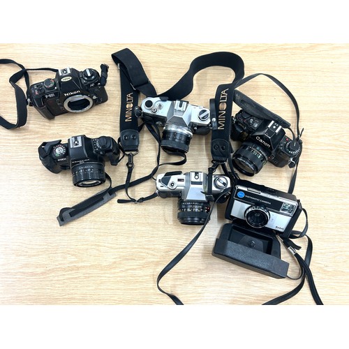 78 - Selection of Vintage cameras includes Topcon, Canon, Nikon etc