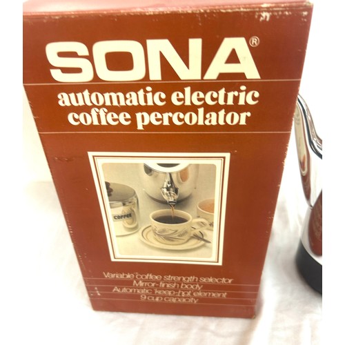 20 - Boxed Sona Automatic electric coffee percolator