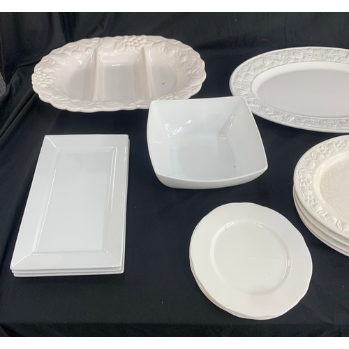 204 - Selection of assorted plates includes cheese dish etc