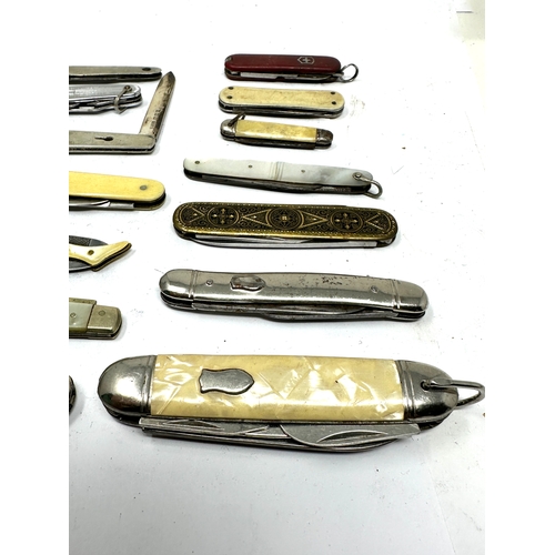 458 - selection of 14 vintage penknives