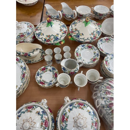 209 - Large Booths Florentine diner set includes Tureens, plates, gravy boats, a8042