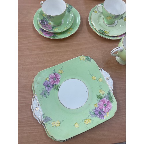 356 - Part Foley China Begonia tea service