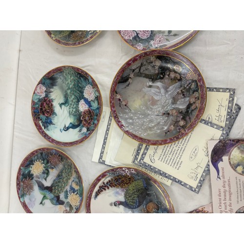 65 - Set of 8 Lily Chung Garden of paradise plates with COA