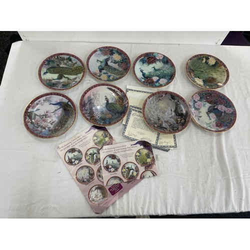 65 - Set of 8 Lily Chung Garden of paradise plates with COA