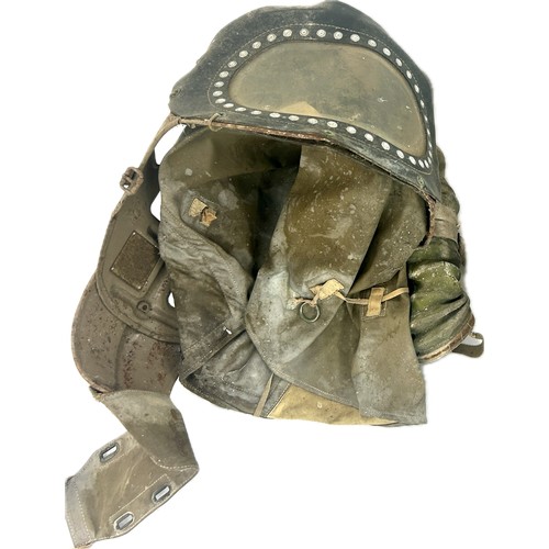 151 - Pair British baby gas mask /protective helmet, both in as found / poor condition