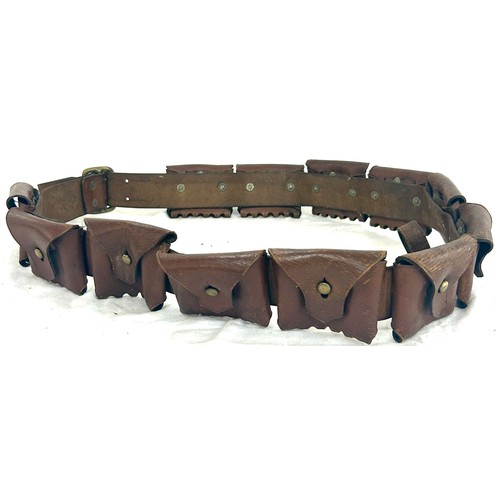 60 - Price & Co C & M 1902 Antique military leather ammunition bandolier